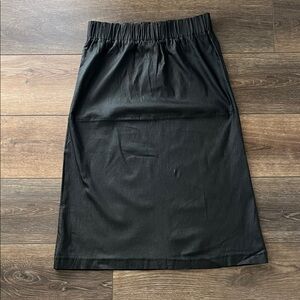 Leather-Like Elastic-Waist Pencil Skirt - Women Size S
